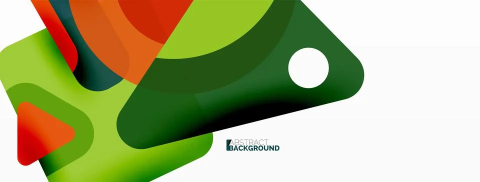 Primitive geometric shapes - line, triangle, square and circle composition Stock Illustration