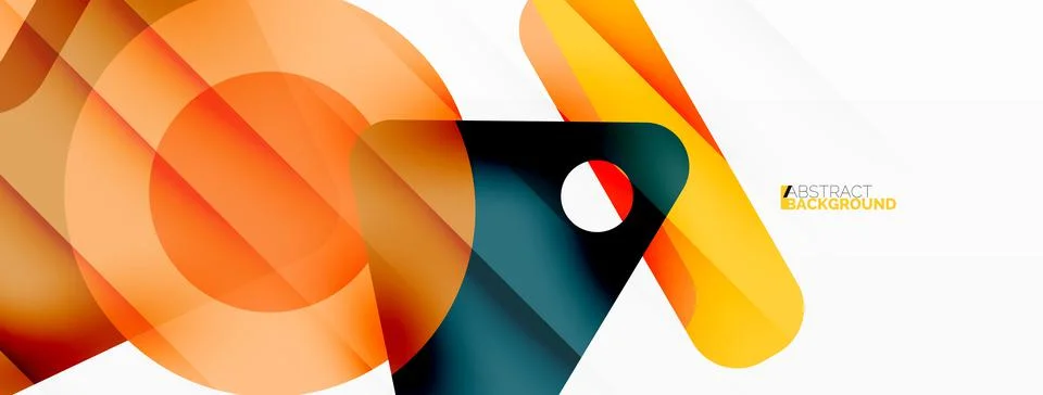 Primitive geometric shapes - line, triangle, square and circle composition Stock Illustration