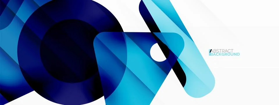 Primitive geometric shapes - line, triangle, square and circle composition Stock Illustration