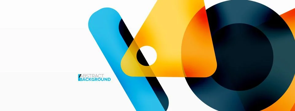 Primitive geometric shapes - line, triangle, square and circle composition イラスト素材