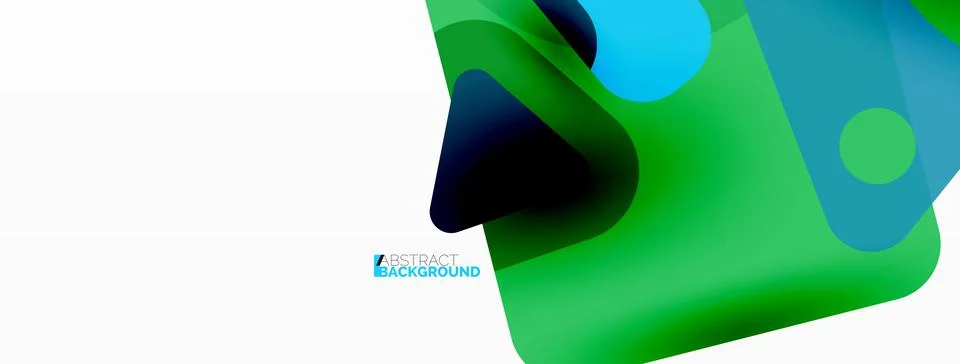Primitive geometric shapes - line, triangle, square and circle composition Stock Illustration