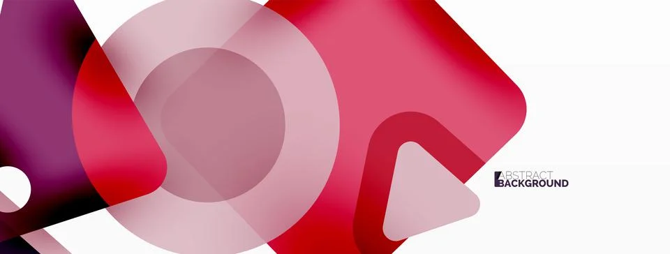 Primitive geometric shapes - line, triangle, square and circle composition Stockillustratie
