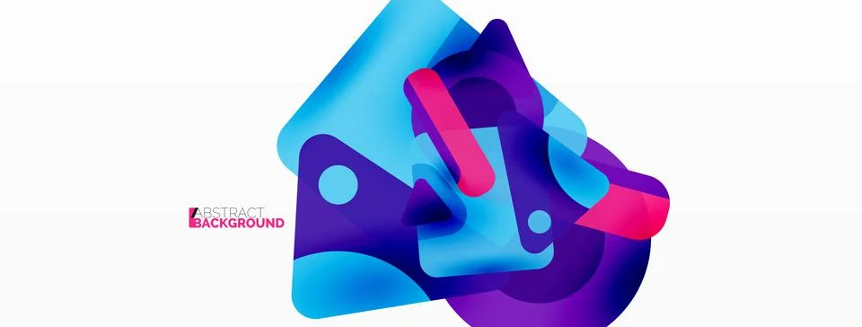 Primitive geometric shapes - line, triangle, square and circle composition イラスト素材