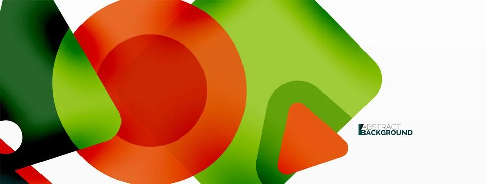 Primitive geometric shapes - line, triangle, square and circle composition Stock Illustration