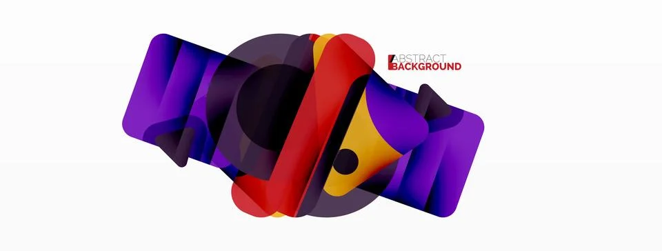 Primitive geometric shapes - line, triangle, square and circle composition イラスト素材