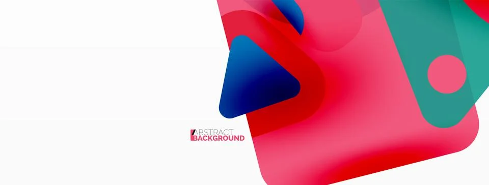 Primitive geometric shapes - line, triangle, square and circle composition Stock Illustration