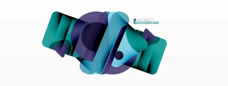 Primitive geometric shapes - line, triangle, square and circle composition Stock Illustration