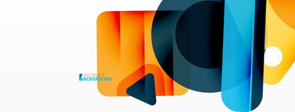 Primitive geometric shapes - line, triangle, square and circle composition Illustrazione stock