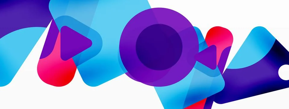 Primitive geometric shapes - line, triangle, square and circle composition 스톡 일러스트