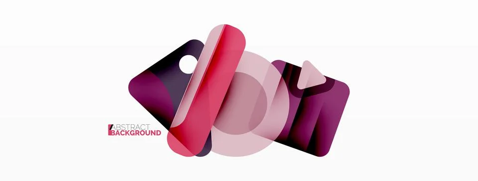 Primitive geometric shapes - line, triangle, square and circle composition Stock Illustration