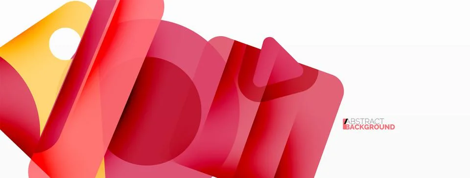 Primitive geometric shapes - line, triangle, square and circle composition Illustrazione stock