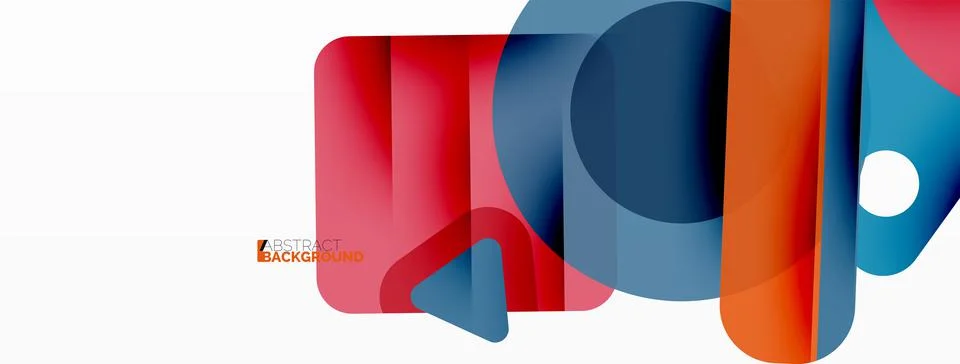 Primitive geometric shapes - line, triangle, square and circle composition Stock Illustration