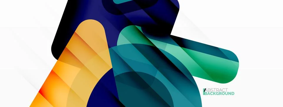 Primitive geometric shapes - line, triangle, square and circle composition Stock Illustration