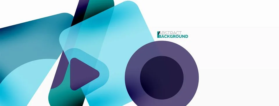 Primitive geometric shapes - line, triangle, square and circle composition Stock Illustration