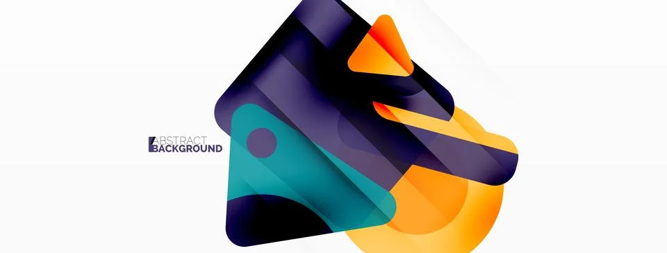 Primitive geometric shapes - line, triangle, square and circle composition 库存插图