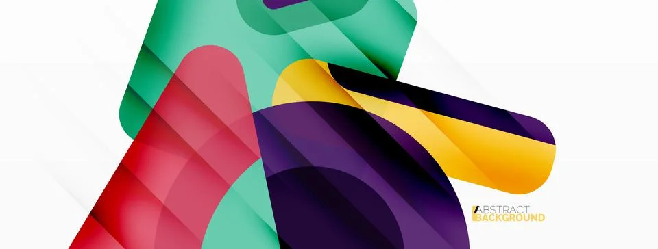 Primitive geometric shapes - line, triangle, square and circle composition Stock Illustration
