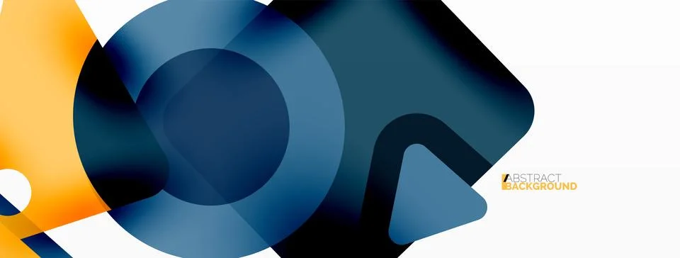 Primitive geometric shapes - line, triangle, square and circle composition Stock Illustration