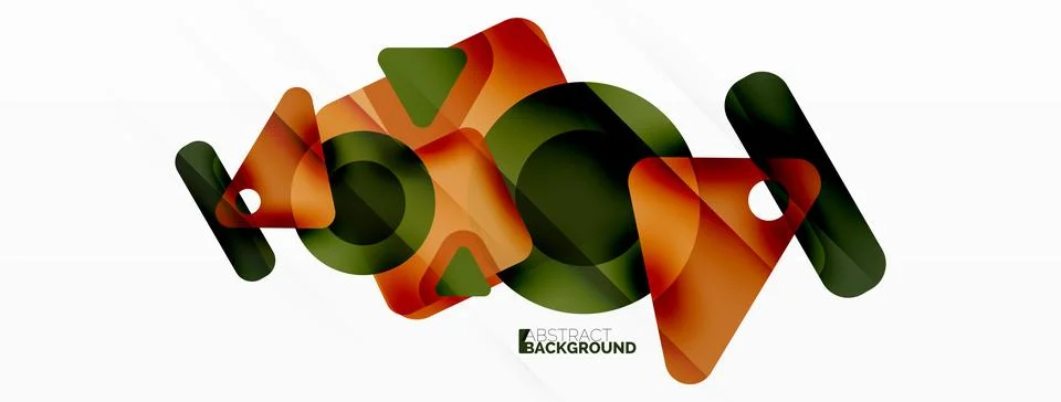 Primitive geometric shapes - line, triangle, square and circle composition 库存插图