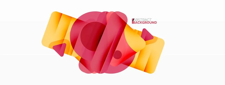 Primitive geometric shapes - line, triangle, square and circle composition Stock Illustration
