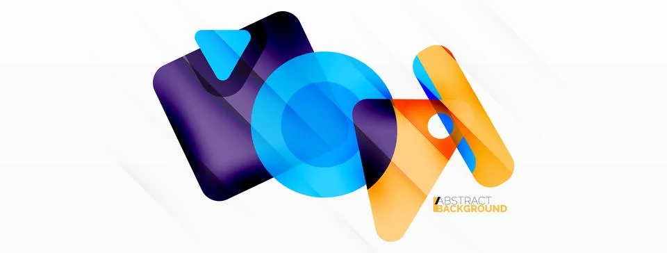 Primitive geometric shapes - line, triangle, square and circle composition 스톡 일러스트