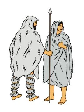 Primitive hunters Stock Illustration