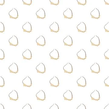 Primitive necklace pattern displaying ancient tribal jewelry beads Stock Illustration