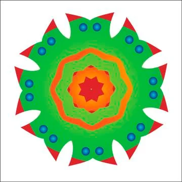 Primitive simple green modern pattern Illustrazione stock