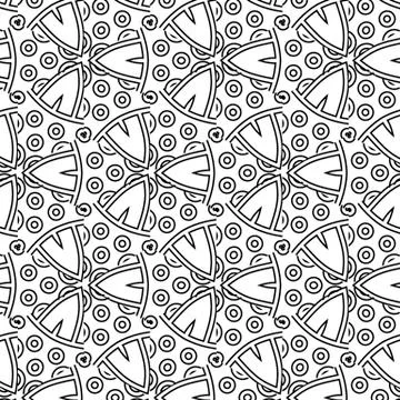 Primitive simple  grey retro pattern Stock Illustration