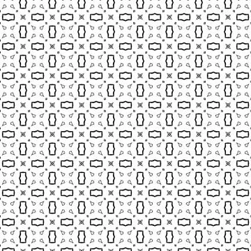 Primitive simple  grey retro seamless pattern Illustrazione stock