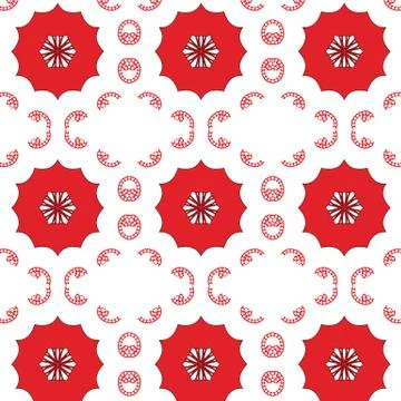 Primitive simple red modern pattern Illustrazione stock