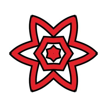 Primitive simple red modern pattern Illustrazione stock