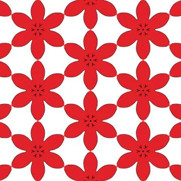 Primitive simple red modern pattern Illustrazione stock
