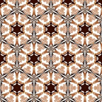Primitive simple retro seamless pattern mosaic Illustrazione stock