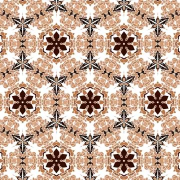 Primitive simple retro seamless pattern mosaic Illustrazione stock