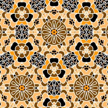 Primitive simple retro seamless pattern mosaic 库存插图