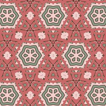 Primitive simple retro seamless pattern with stars Illustrazione stock