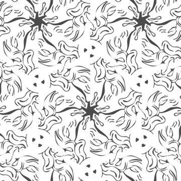 Primitive simple retro seamless pattern with stars Illustrazione stock
