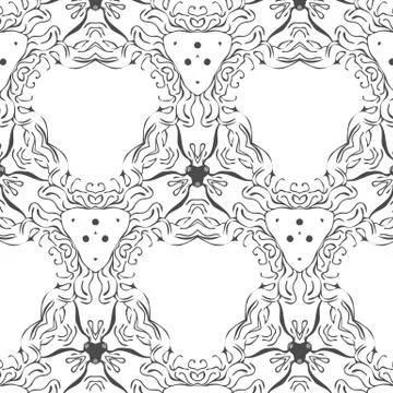 Primitive simple retro seamless pattern with stars Иллюстрация
