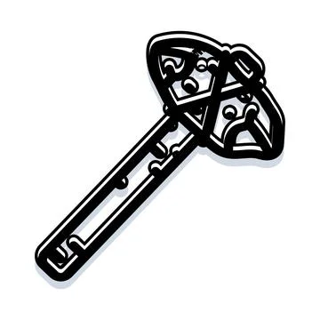 Primitive stone age axe illustrating human evolution Stock Illustration