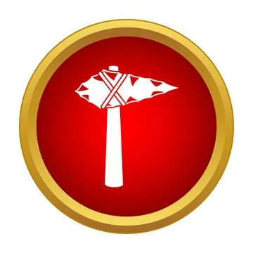 Primitive stone axe icon representing prehistoric tool age イラスト素材