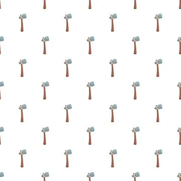 Primitive stone axe tool seamless pattern design Stock Illustration