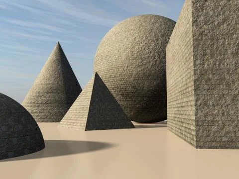 Primitive Stone Brick Stock Illustration