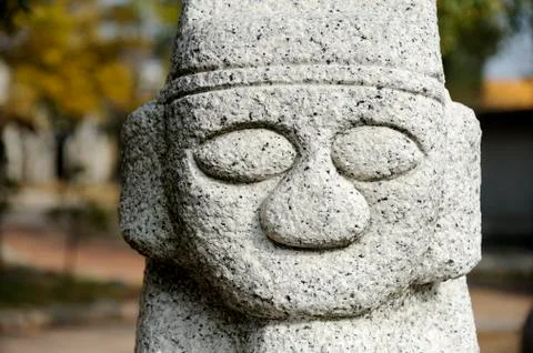 Primitive stone statue Stock Photos