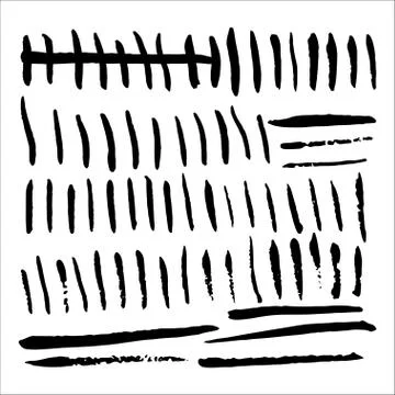 Primitive tally marks hand drawn Illustrazione stock