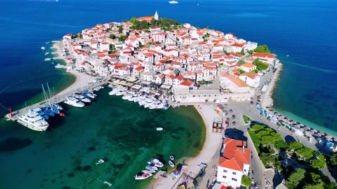 Primosten from above Stock Footage 231768818