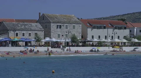 Primosten beach Stock Footage 45827034