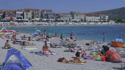 Primosten beach Stock Footage 45827169