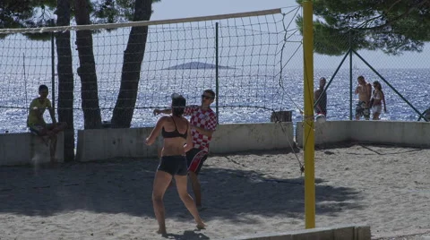 Primosten Beach volleyball Stock-Footage 45826093