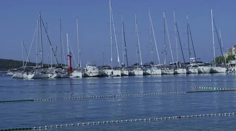 Primosten city harbor Stock Footage 45823716