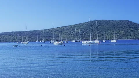 Primosten small harbor Stock Footage 45828599